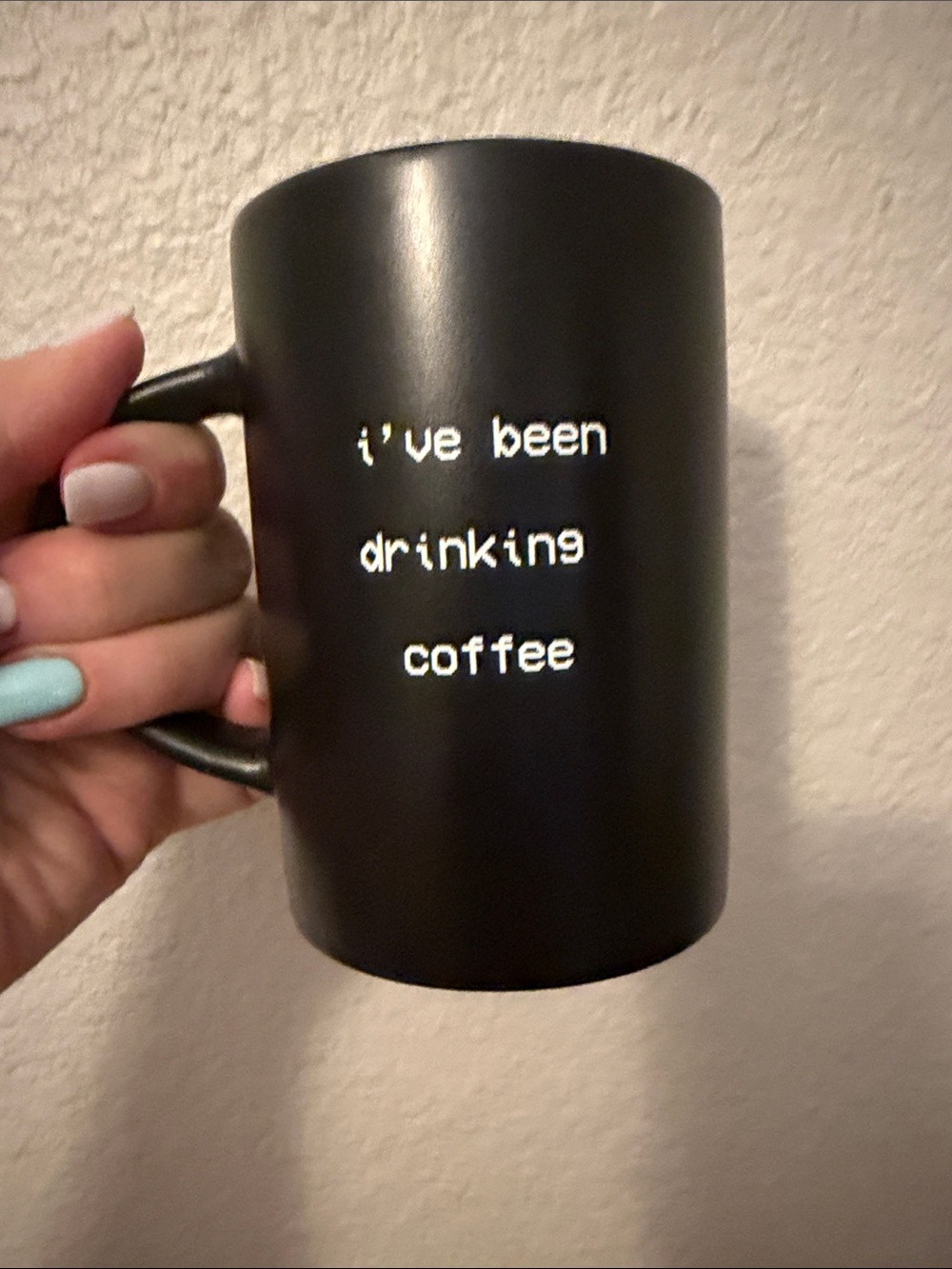 Ariana Grande Positions Rare Black Ceramic Mug with White Text